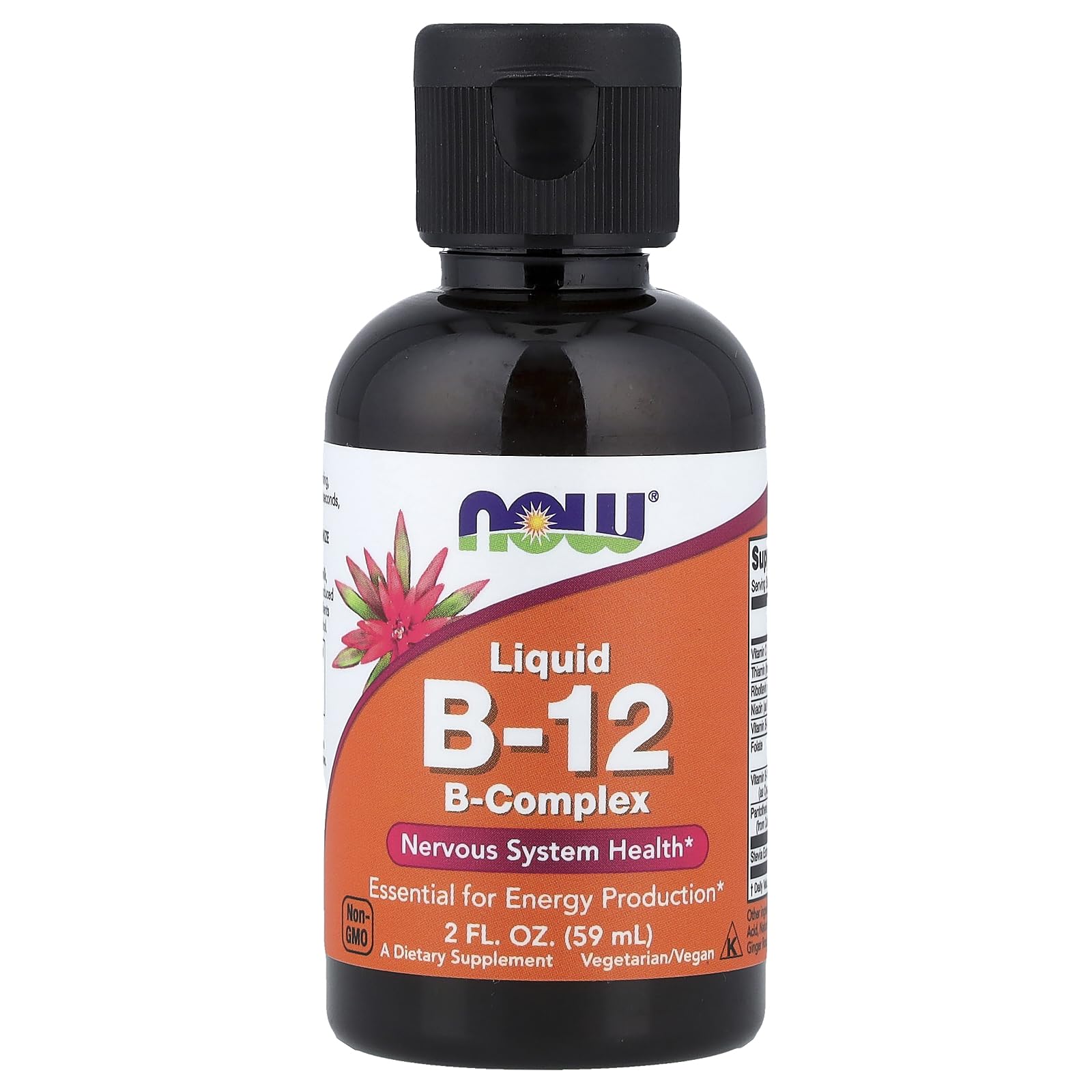 NOW Foods Liquid B-12 bottle for daily energy support.