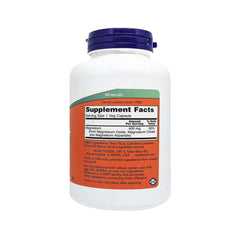 NOW Foods Magnesium 400mg capsules closeup highlights vegetarian capsules for easy daily use.