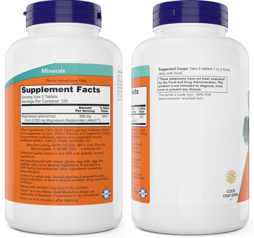 NOW Foods Magnesium Glycinate absorption diagram—illustrates improved intestinal uptake.