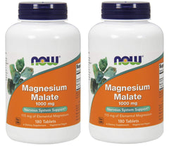 NOW Foods Magnesium Malate 1000 mg bottle front for daily support