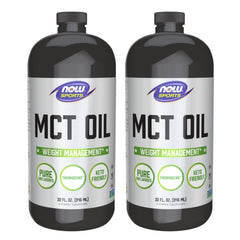 NOW Foods MCT Oil bottle with pour spout for quick, measured use.