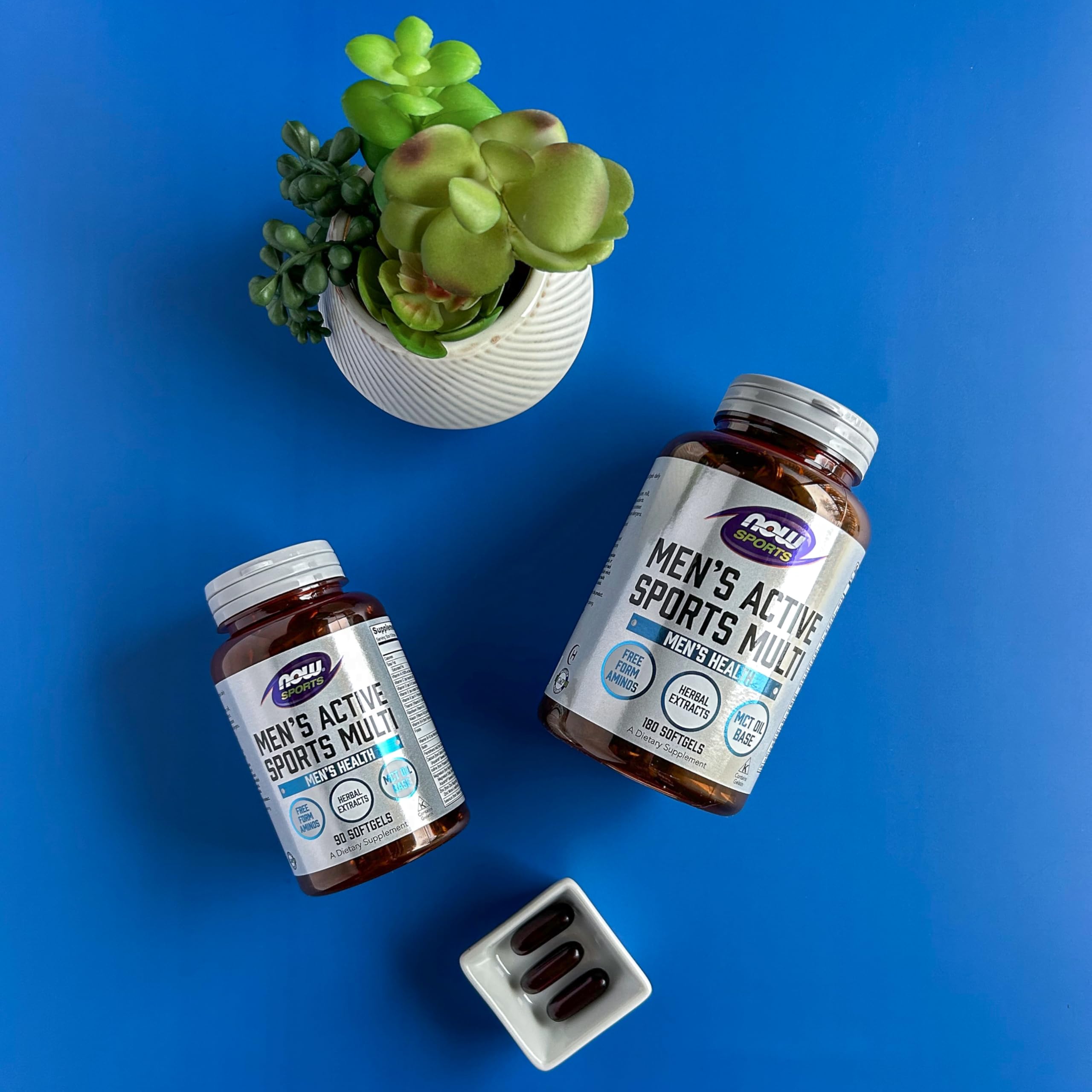 NOW Foods MCT oil bottle showcasing fat-based energy base for workouts.