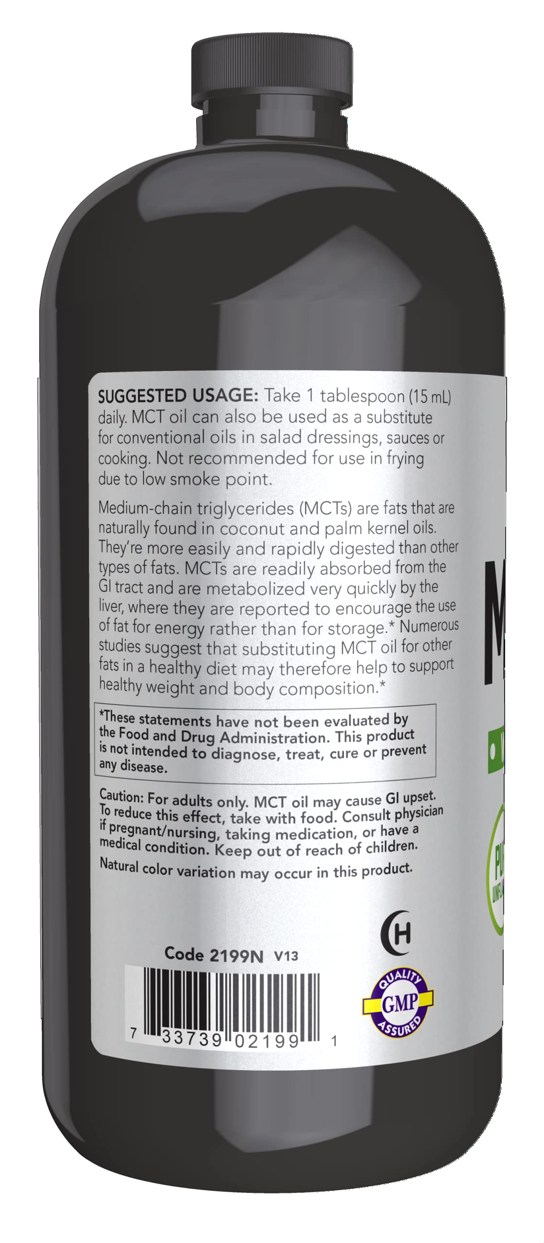 NOW Foods MCT oil with dressings and sauces for a neutral fat boost.