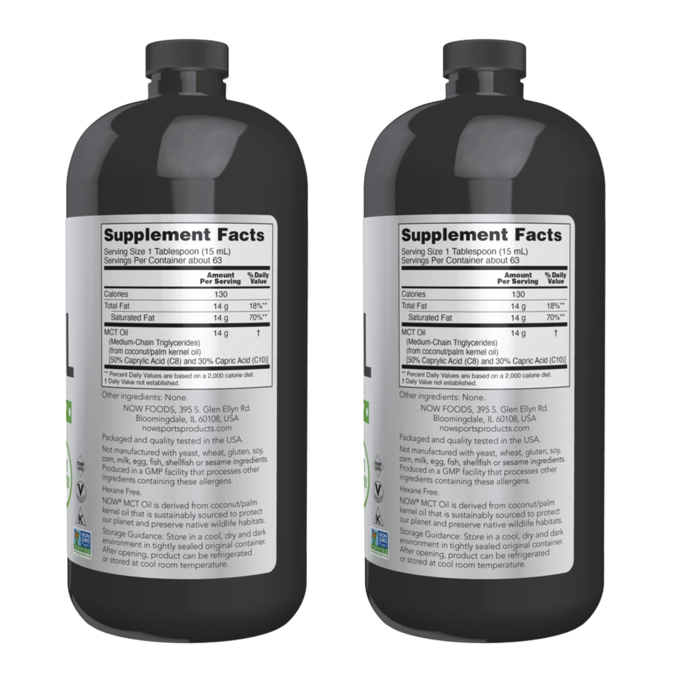 NOW Foods MCT Oil added to a fresh salad dressing for light flavor.