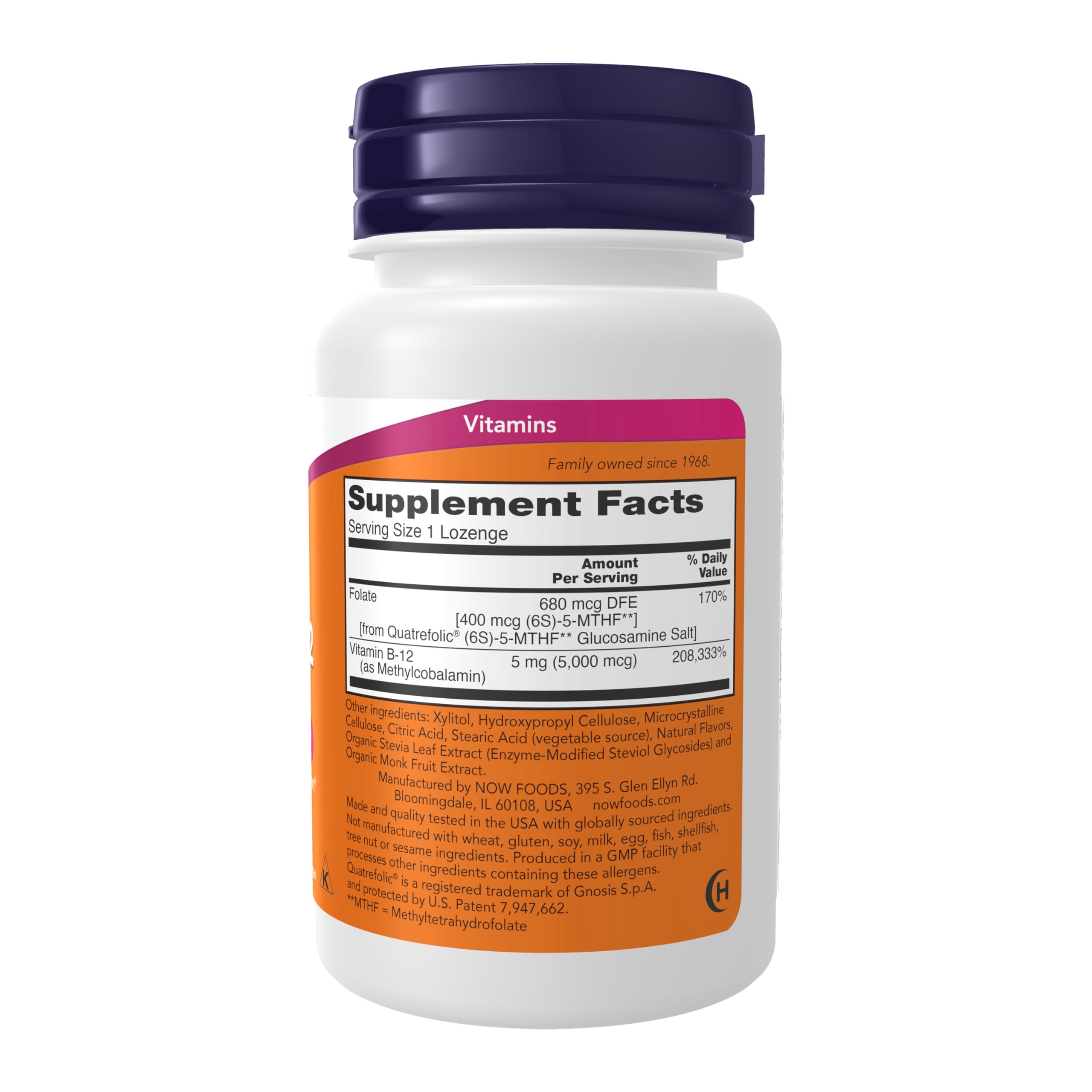 NOW Foods Methyl B-12 pastillas masticables para energía sostenida