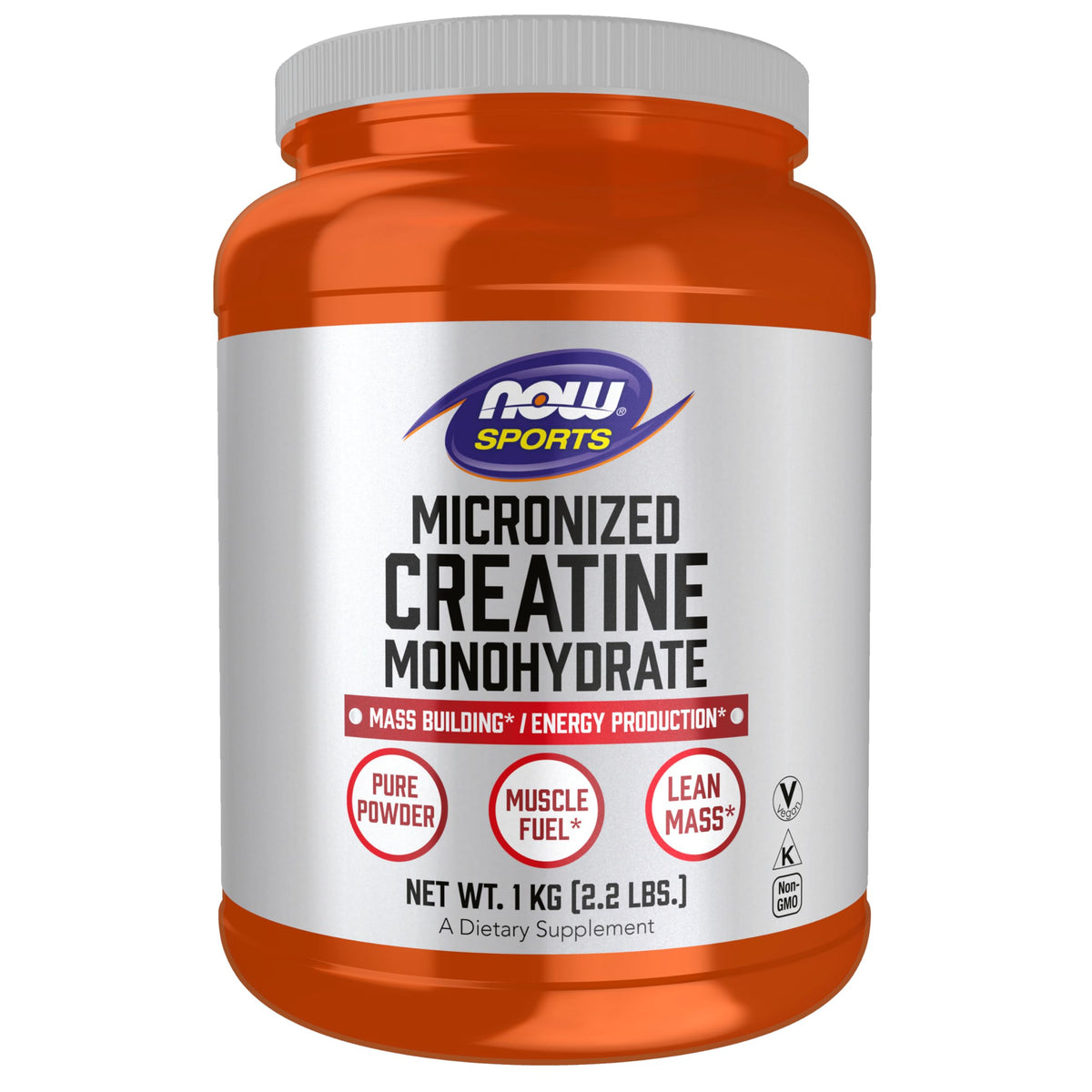NOW Foods Micronized Creatine Powder bottle ready for workouts and clean fuel.
