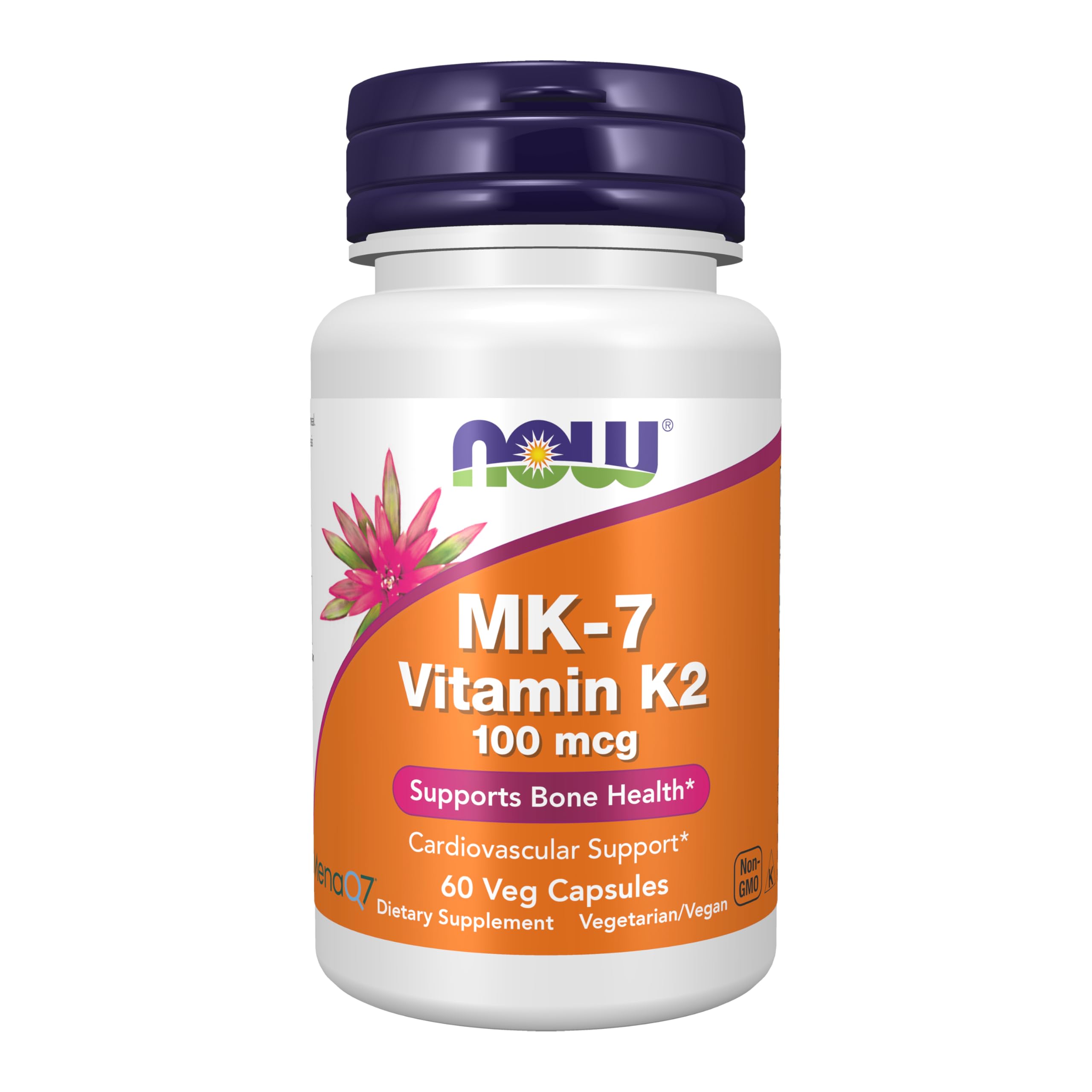 NOW Foods MK-7 bottle front for bone and arterial support.