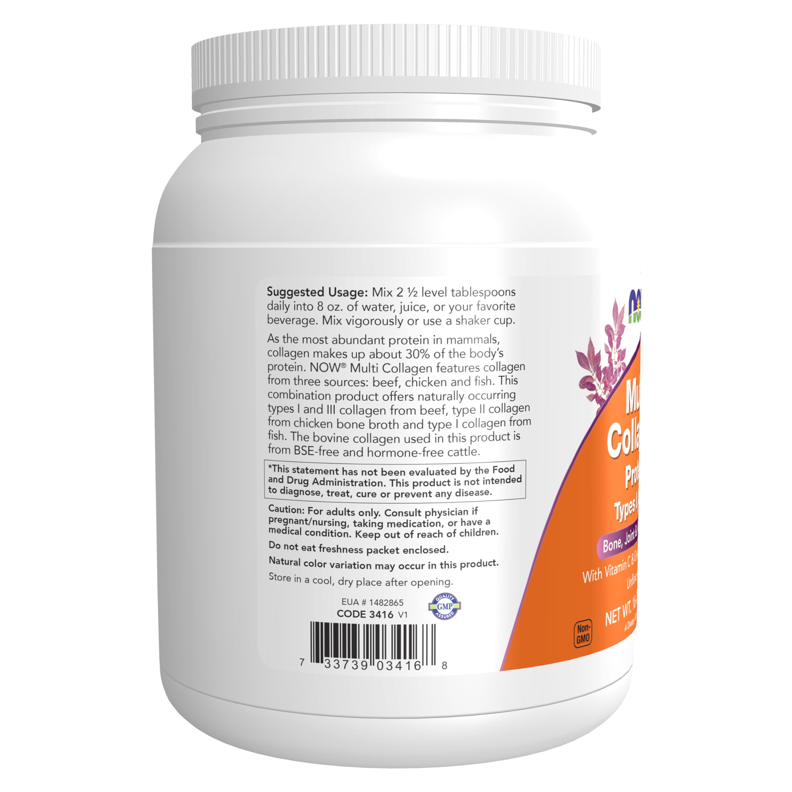 Scoop measuring collagen powder for convenient daily dosage