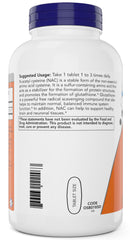 NOW Foods NAC tablets close-up showing tablet texture and 1000 mg dosage