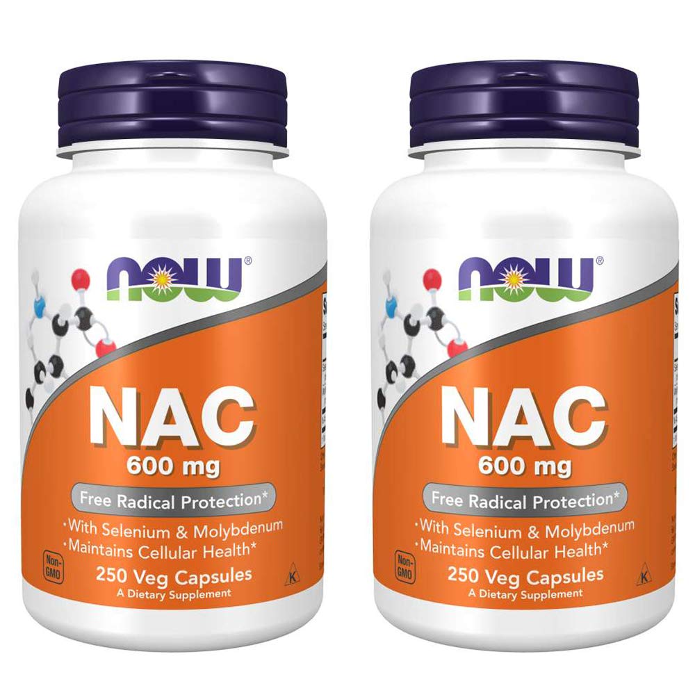 NOW Foods NAC 600mg bottle front view for daily antioxidant support