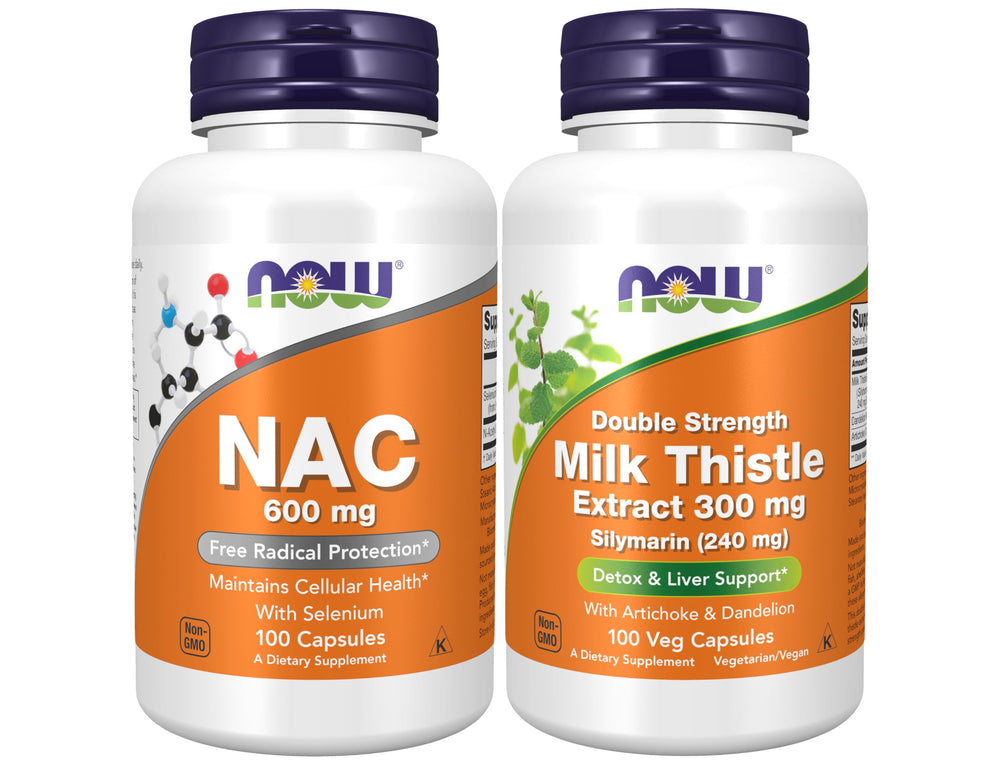 NOW Foods NAC Selenium 600 mg bottle for daily antioxidant support.