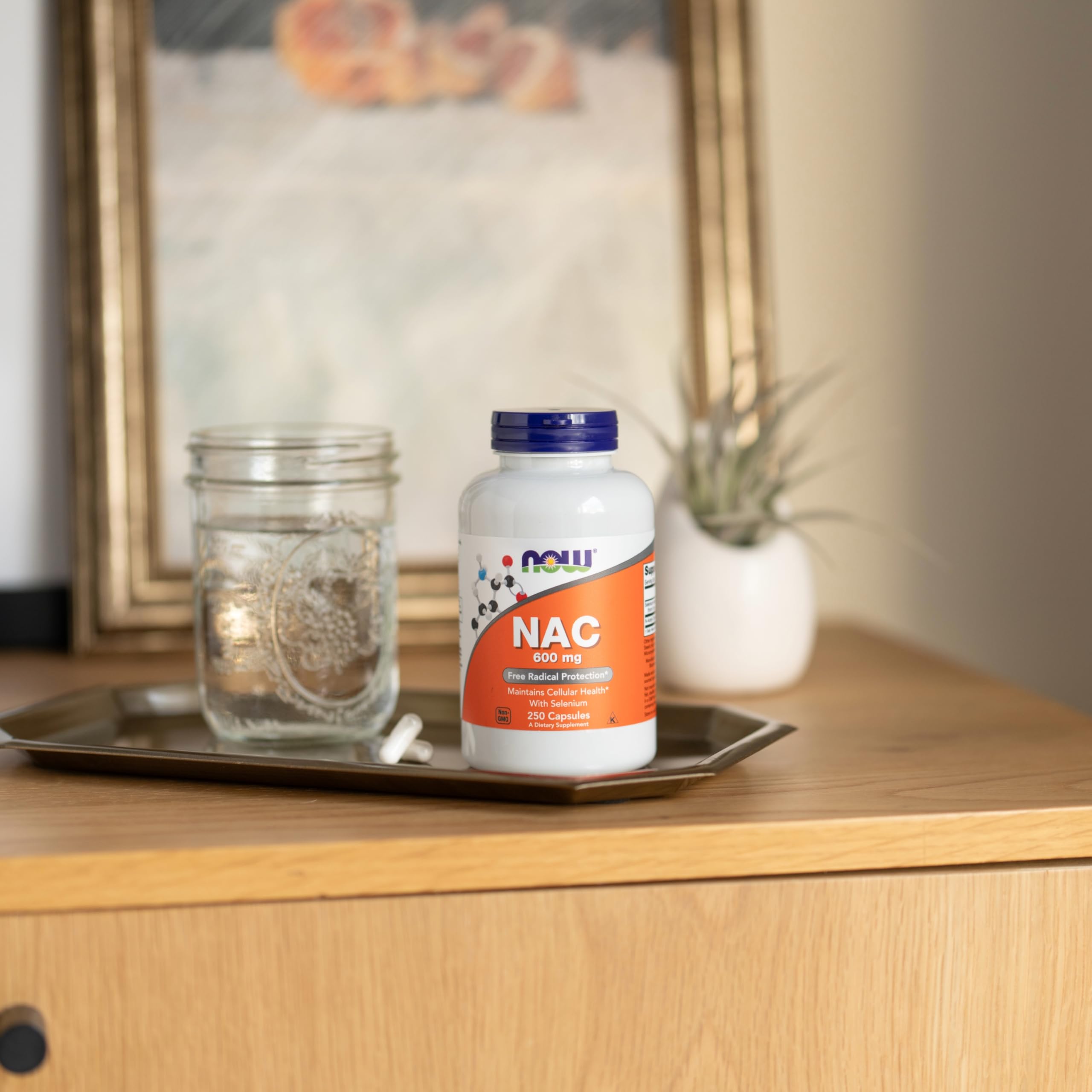 NOW Foods NAC Selenium non-GMO and allergen-free label.