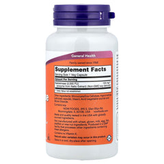 NOW Foods Nattokinase 100 mg capsules close-up, VegiCaps for vegetarian routines and easy daily use.