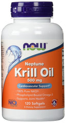 NOW Foods Neptune Krill Oil bottle showing sustainable sourcing label