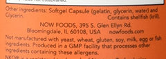 NOW Foods Neptune Krill Oil GMP seal indicating quality