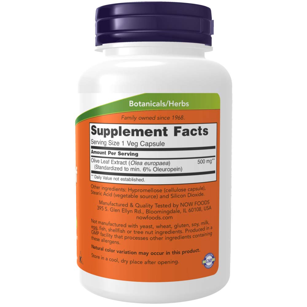 NOW Foods Olive Leaf Extract capsules for easy daily supplementation