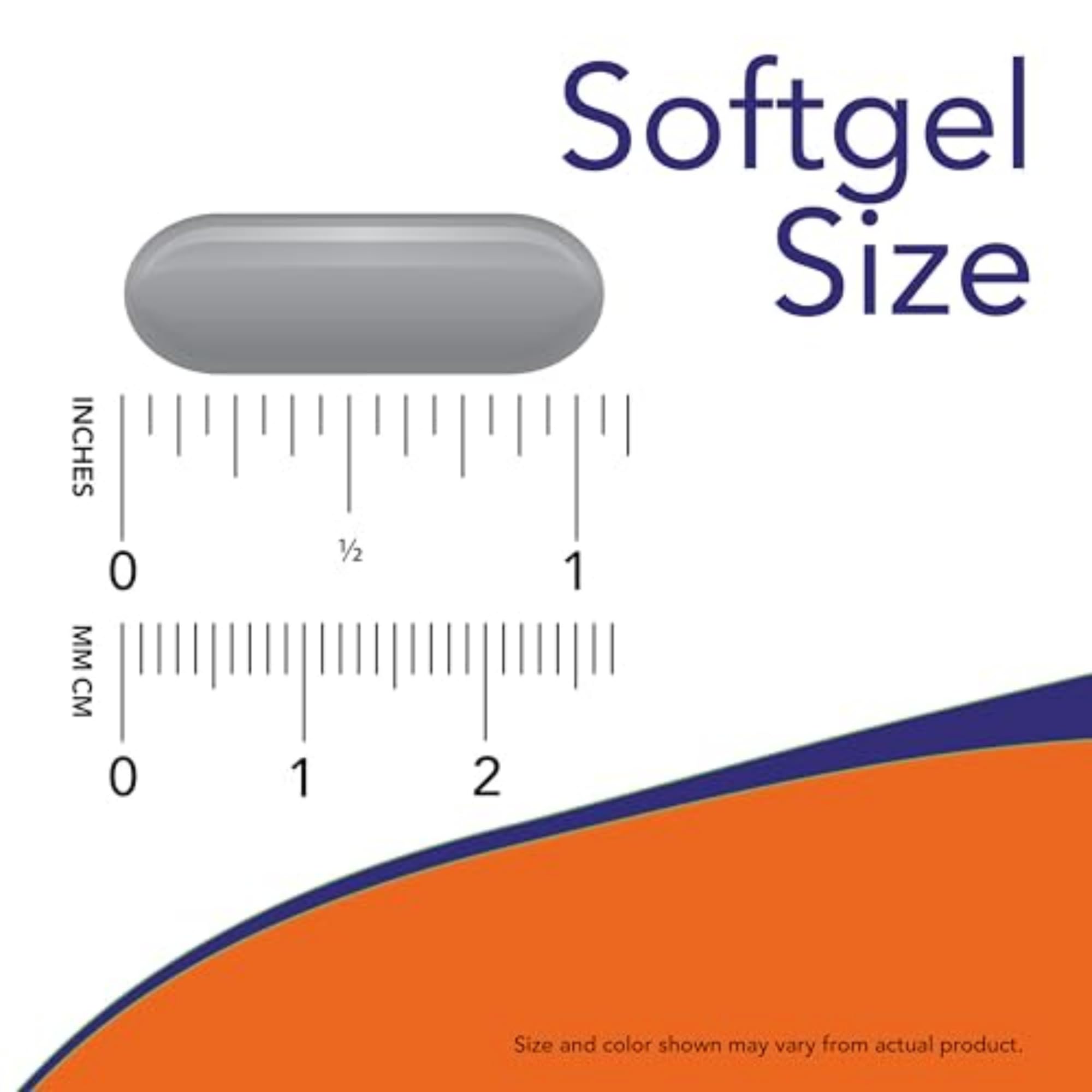 NOW Foods Omega-3 softgels detail highlighting potency per softgel.
