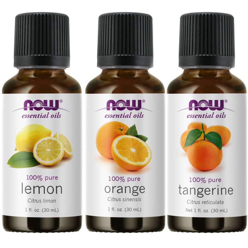 NOW Foods orange essential oil bottle ready for diffuser use.