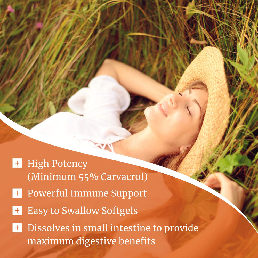 NOW Foods oregano oil softgels close-up for daily use