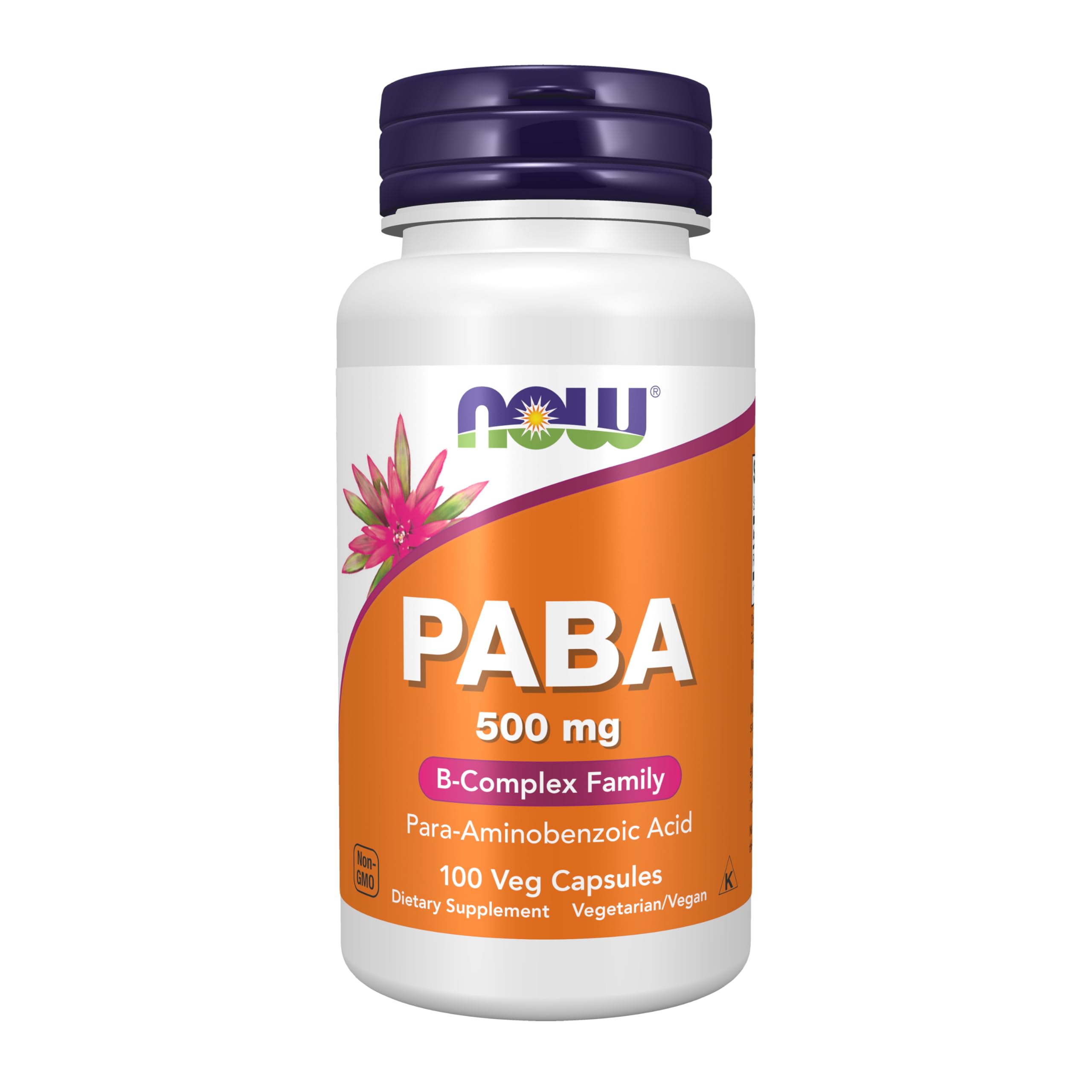 Paba NOW Foods PABA 500 mg - B-Complex Family | 100 Capsules – AustralianVit ...