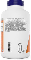 NOW Foods two-bottle lysine pack highlighting non-GMO vegan supplement value.