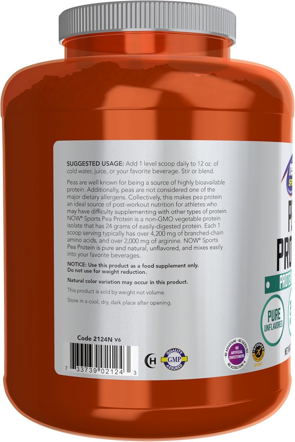 NOW Foods pea protein shake glass demonstrates quick blendability.
