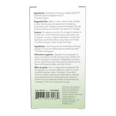NOW Foods Peppermint Roll-On applicator closeup highlighting easy, mess-free application.