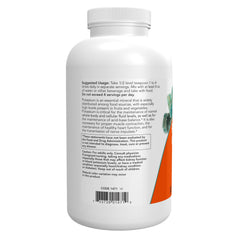 NOW Foods potassium gluconate powder label emphasizes essential mineral nutrition.