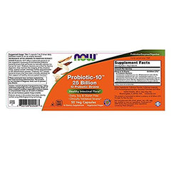 NOW Foods Probiotic-10 3x50-count pack for convenient daily use and immune support.