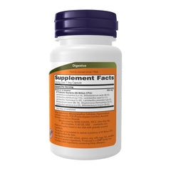 NOW Foods Probiotic-10 capsules close-up for convenient daily gut health.