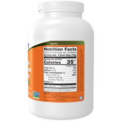NOW Foods psyllium husks granule label emphasizes high fiber per serving for heart-healthy routines.