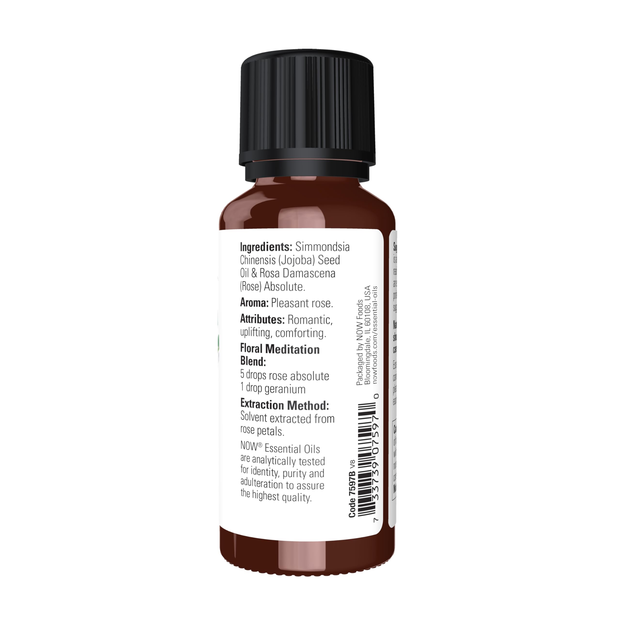 NOW Foods Rose Absolute in jojoba oil, ready for diffuser use
