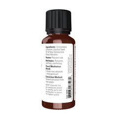 NOW Foods Rose Absolute in jojoba oil, ready for diffuser use