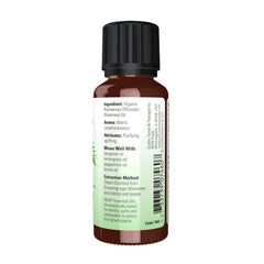 NOW Foods rosemary oil being poured for diffuser use