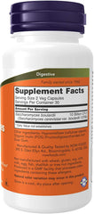 NOW Foods Saccharomyces boulardii capsules back view highlighting label details