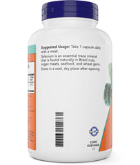 Now Foods Selenium capsules close-up, daily antioxidant support potential