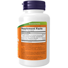 NOW Foods Silymarin capsules close-up showing vegetarian capsules and smooth texture