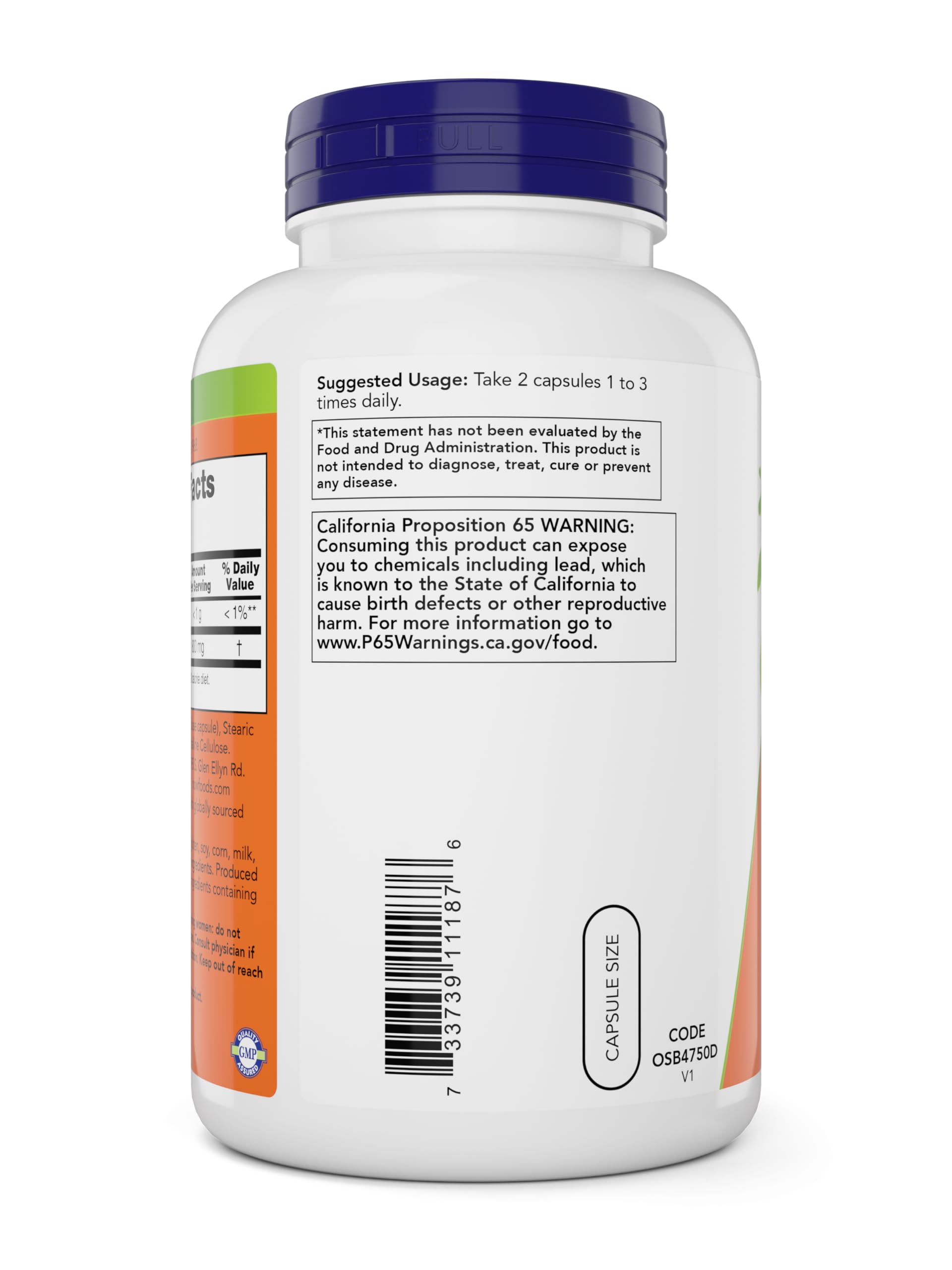 NOW Foods Slippery Elm pack of 2 packaging for convenient two-bottle supply.