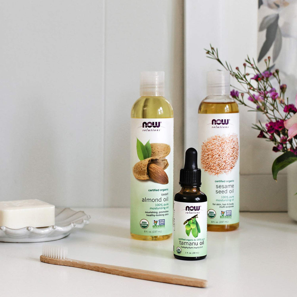 NOW Foods Sesame Seed Oil ingredients include vitamins and minerals for skin