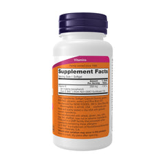 NOW Foods Sun-E 400 softgel capsules close-up showing smooth capsules for easy swallowing.