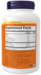 NOW Foods Super Omega 3-6-9 softgel capsules close-up emphasizes non-GMO quality.