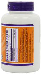 NOW Foods Taurine powder bottle close-up showing a vegetarian-friendly formula.
