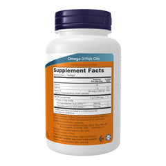 NOW Foods Tri-3D Omega softgel pour shows a convenient serving.