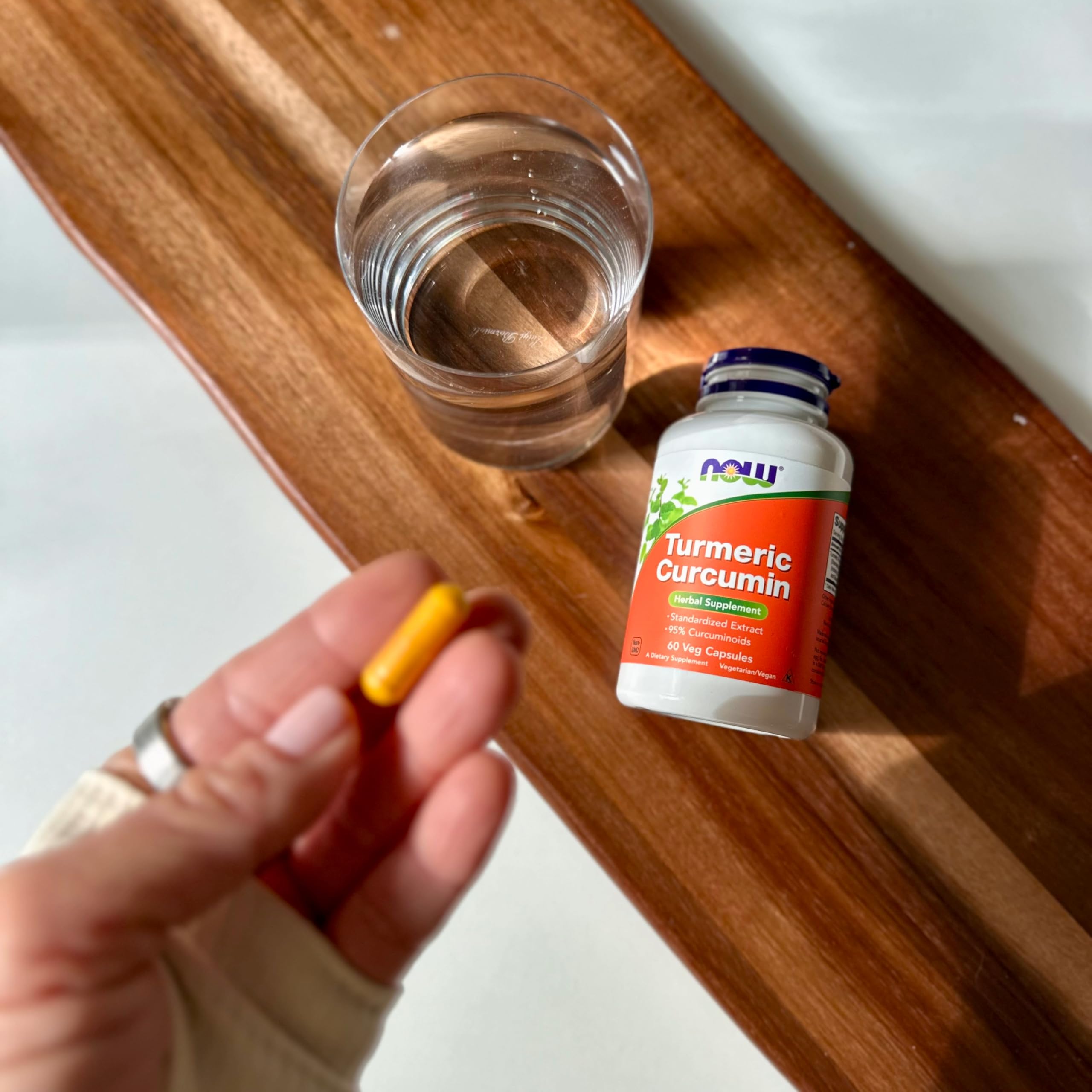 NOW Foods Turmeric Curcumin ingredient panel emphasizes curcuminoid content
