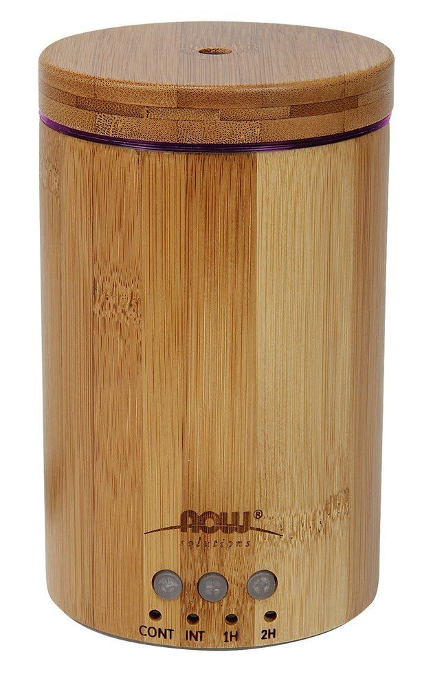 NOW Foods bamboo base close-up—natural finish enhances any room.