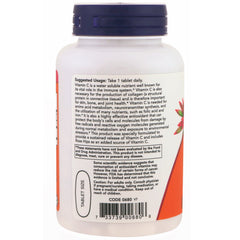 NOW Foods Vitamin C-1000 Sustained Release tablets in a bottle offering convenient daily antioxidant support