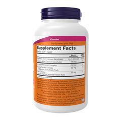 Close-up of NOW Foods Vitamin C-1000 tablets highlighting the buffered formula.