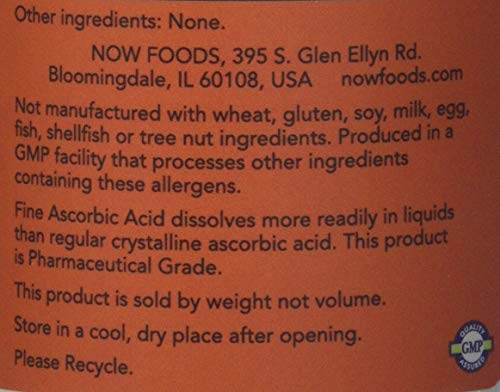 NOW Foods Vitamin C Crystals storage container helps keep powder fresh.
