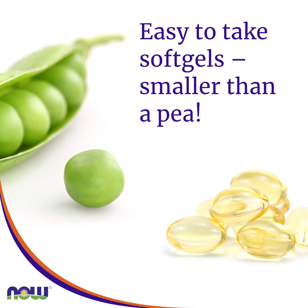 NOW Foods Vitamin D3 capsules pour image emphasizing convenience for on-the-go use.