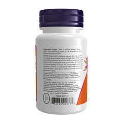 NOW Foods Vitamin D3 5,000 IU two-pack packaging shows value and convenience for daily use.